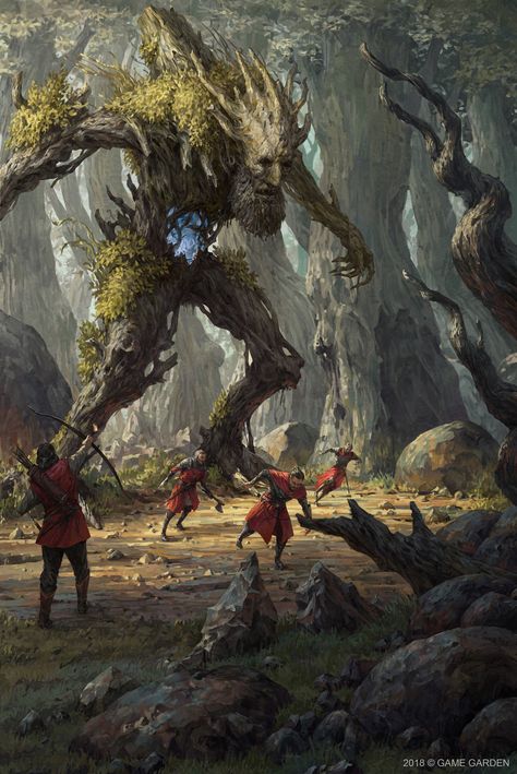 ArtStation - Treant, Oleg Kapustin Giant Monsters, Fantasy Beasts, Fantasy Monster, Creature Concept Art, Fantasy Rpg, 판타지 아트, Creature Concept, Monster Art, Fantasy Inspiration