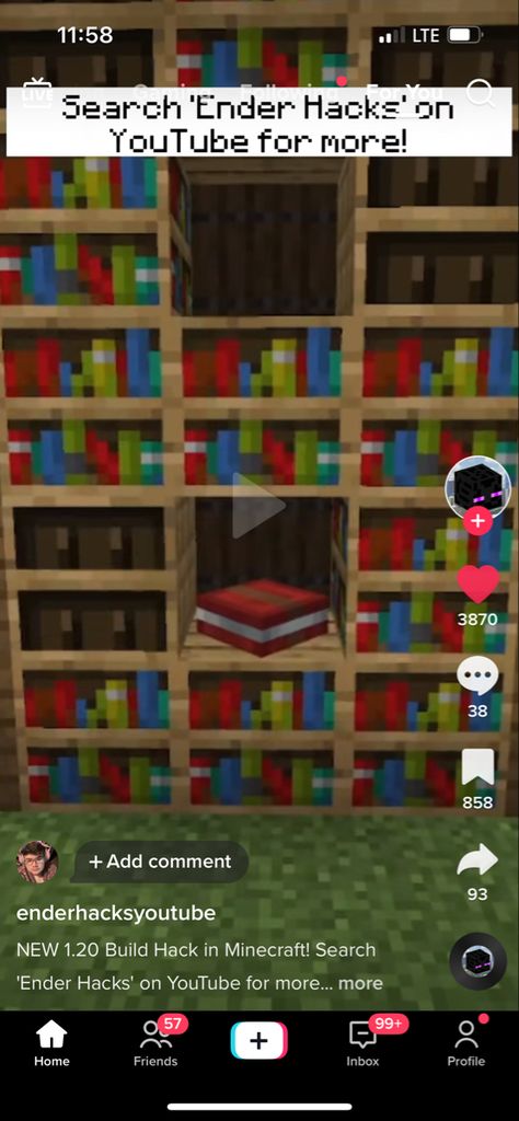 @EnderHacksYouTube on TikTok. Armor stand with a red leather helmet and iron armor trim. Armour Design, Iron Armor, Armor Stand, Leather Helmet, Minecraft 1, Minecraft Designs, Red Leather, Minecraft, Trim