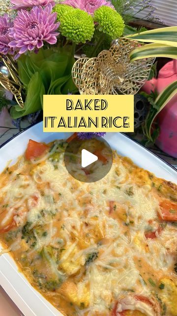 Continental Dishes Recipes, Continental Food Recipes, Dinner Ideas Italian, Rice Dinner Ideas, Italian Rice Recipes, Italian Rice Dishes, Herbed Rice, Italian Rice, Baked Rice