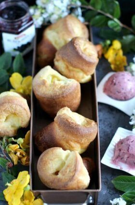 Popovers Recipe, Jordanian Food, Jam Butter, Popover Recipe, Yeast Baking, Baking Lessons, Pond House, Baked Recipes, Baking Journal