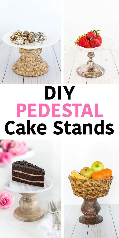 Diy Pedestals For Displaying Objects, Diy Pedestal Stand, Heirloom Crafts, Bleach Wood, Household Crafts, Diy Pedestal, Something From Nothing, Thrift Ideas, Holidays Crafts