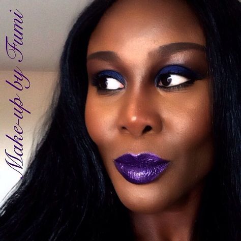 Black berries & Blue berries.  🍇♣️ For that @Jonathan Lo - Glow, mix some gold pigment into your liquid foundation & spray @M∙A∙C Cosmetics Fix + to set it! Viola!  ✨🌟💫  💋Designer Purple pencil all over lip topped off with Mac glass.  Highlighter in @Estee Lauder in Heat wave. @Sleek MakeUP palette in Indigo on Lid. #anastasiabeverlyhills Lavish palette in Siena as transition.  Black eyeliner in water line by @urbandecaycosmetics in Perversion💥 Instagram @fumisfashionfiles Black Berries, Purple Aura, Blue Berries, Sleek Makeup, Purple Lipstick, Black Eyeliner, Plum Purple, Liquid Foundation, Makeup Palette