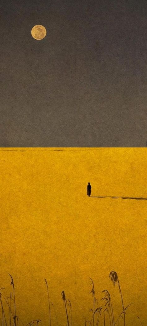 Mellow Vibes Aesthetic, The Yellow Wallpaper Aesthetic, Lockscreen Art Paintings, Yellow Field Aesthetic, Literature Wallpaper Iphone, Dark Yellow Aesthetic Wallpaper, Creative Lockscreen, Yellow Art Aesthetic, Yellow Background Wallpapers