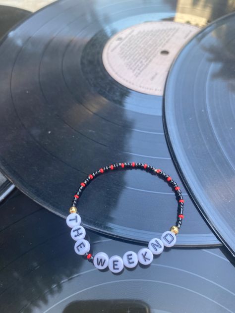 @gale._lea on instagram The Weeknd Bracelet Ideas, The Weeknd Gift Ideas, The Weeknd Bracelet, Weeknd Concert, Pony Bead Bracelets, Phone Straps, Bracelet Craft Diy, Beads Bracelet Design, Jewelry Accessories Ideas