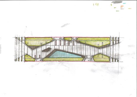 Linear Landscape Design Plan, Landscape Design Sketch Plan, Plaza Design Plan, Landscape Plan Architecture, Linear Landscape Design, Landscape Design Sketch, Landscape Architecture Concept, Landscape Design Plan, Koshino House