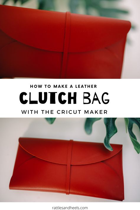 #ad Easy Cricut Beginner Project! Make a DIY leather clutch bag with the Cricut Maker.