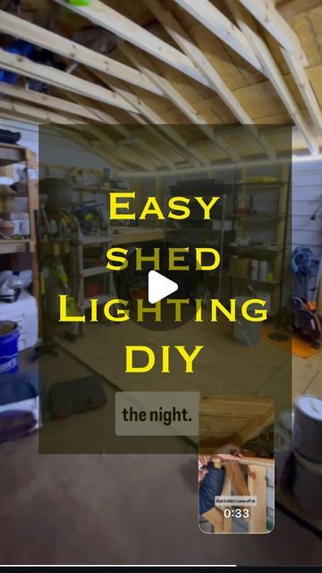 Stefan Kirkland on Instagram: "The end result was WAY BETTER than expected! This shed lighting DIY was too easy and cheap to look this good!#lawnmaintenance #lawn #diy #diyprojects #ryobi #shed" Greenhouse Beds, Barn Tiny House, Shed Lighting, Workshop Lighting, House Improvement Ideas, Room Decor Organization, House Improvement, Simple Shed, Diy Instagram