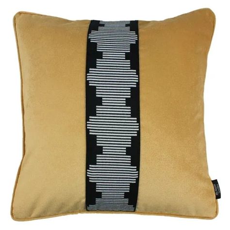 Our appliqued features a design of funky statement pieces made from our super soft velour-texture plain velvet fabric decorated with stripes, inspired by geometric Aztec and Moroccan patterns. Traditional Cushions, Geometric Curtains, Teal Cushions, Checked Cushions, Plain Cushions, Plain Curtains, Ochre Yellow, Yellow Cushions, Geometric Cushions