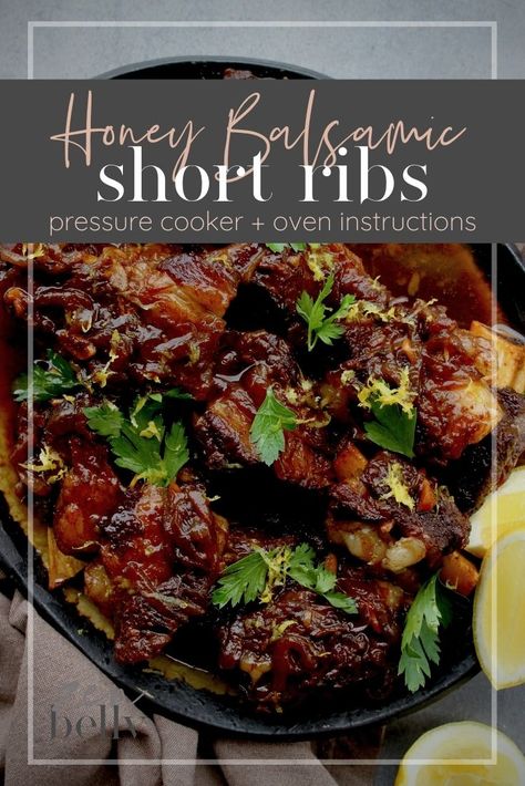 Balsamic Short Ribs, Ribs Pressure Cooker, Pressure Cooker Short Ribs, Best Short Rib Recipe, Short Rib Recipes Oven, Pressure Cooker Ribs, Short Ribs Slow Cooker, Multi Cooker Recipes, Barbacoa Recipe