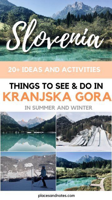 Things to see and do 20 ideas and activities in Kranjska Gora and around Slovenia Kranjska Gora, Travelling Europe, Slovenia Travel, Julian Alps, Artificial Lake, White Water Rafting, Europe Travel Destinations, Cross Country Skiing, Best Hikes