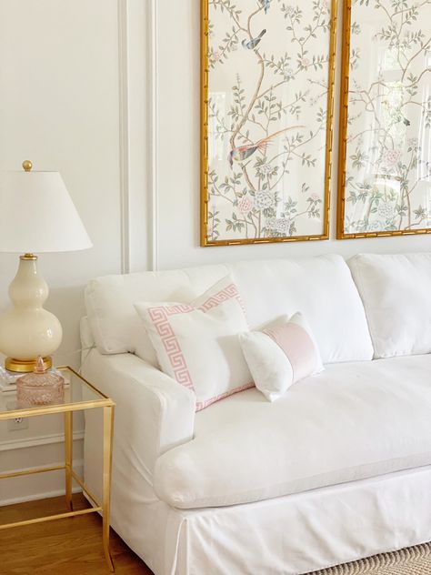 These pillows are both indoor and outdoor. The inserts are so soft and comfortable. Chinoiserie hand painted wall panels, art, traditional, grand millennial, designer, Etsy, table lamp, gourd lamp, glam, gold, accent table, end table, modern, amazon, slipcovered sofa, pottery barn , Target, overstock, wayfair, Follow my shop @littlelattihouse on the @shop.LTK app to shop this post and get my exclusive app-only content! #liketkit #LTKFind #LTKhome @shop.ltk https://liketk.it/47qoH Grand Millennial Wall Decor, Grand Millennial Painting, Grand Millennial Art, Target Overstock, Grand Millenial Artwork, Lamp Glam, Grandmillennial Art, Grace Mitchell, Gold Accent Table