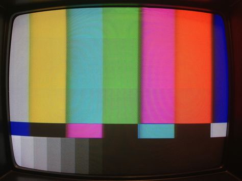 Smpte Color Bars Aesthetic, Color Bar Tv, Tv Glitch Aesthetic, Tv Static Aesthetic, Rgb Aesthetic, Tv Color Bars, Streamer Aesthetic, Tv Static, Nam June Paik