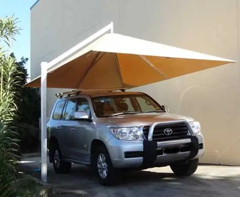 Carport Shade, Cantilever Carport, Car Porch Design, Garage Canopies, Deck Awnings, Portable Carport, Car Shed, Garden Gate Design, Carport Plans