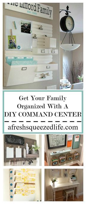 With the school year approaching I find myself wanting to organize everything! Let me show you how to get your family organized with a DIY command center! GET YOUR FAMILY ORGANIZED WITH A DIY COMMAND CENTER Family Organization Wall, Kitchen Wall Organizer, Desk Organization Tips, Diy Command Center, Command Center Kitchen, Home Command Center, Mudroom Closet, Command Centers, Diy Organizer