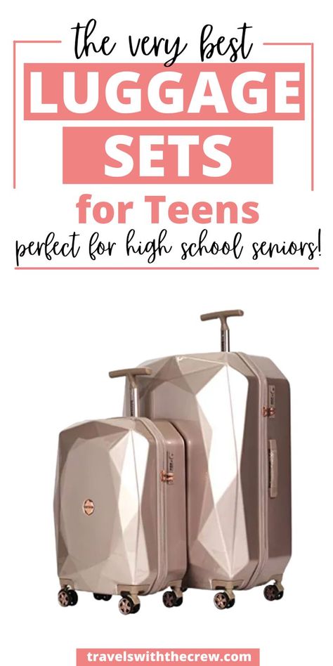 Get your teenager luggage for their next trip. Make a great graduation gift and birthday gift. 2 piece to 5 piece luggage sets. Teen Luggage, School Trips, Gift For Graduation, Great Graduation Gifts, Best Luggage, School Trip, Luggage Sets, High School Seniors, Travel Gear