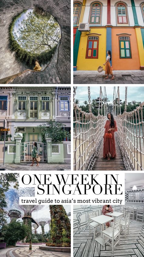 One Week in Singapore: A Travel Guide to Southeast Asia's Most Vibrant City Singapore Itinerary Week, Singapore Travel Itinerary, Things To Do In Singapore Bucket Lists, Singapore Travel Guide, Singapore Things To Do, Singapore Vacation, Adventure Places, Singapore Travel Tips, Places In Singapore