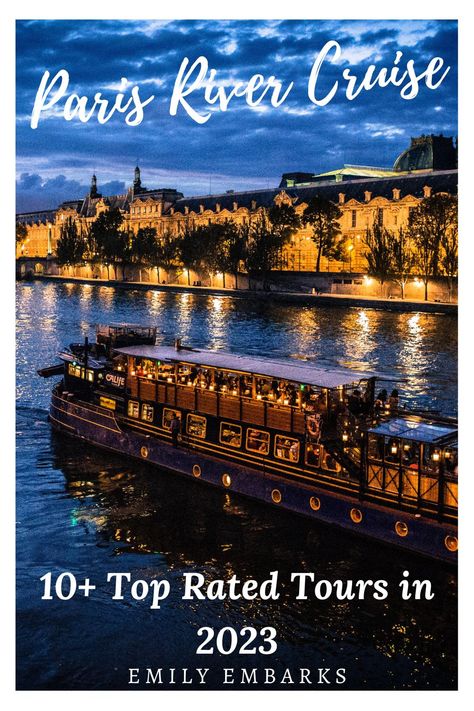 Choosing the right Paris river cruise for your trip can be tricky. Fortunately, this list includes the best Seine River dinner cruises and lunch cruises in Paris! Seine River Dinner Cruise, Seine Cruise Paris, Paris Seine River Cruise, Siene River Cruise Paris France, Paris River Cruise, Best River Cruises, Seine River Cruise, Paris Christmas, Dinner In Paris