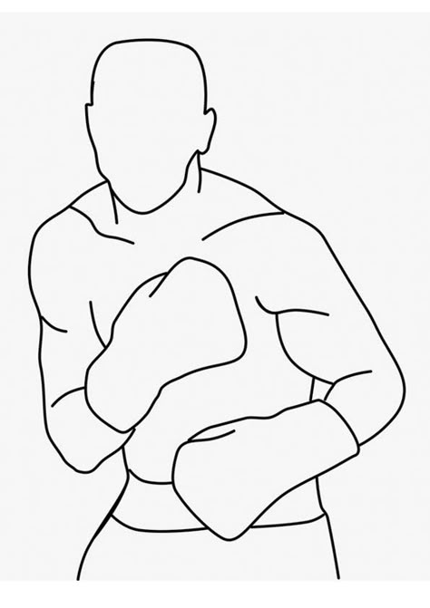 Boxer Drawing Men, Boxing Gloves Drawing, Boxer Tattoo, Boxing Tattoos, Boxing Images, Coloring Page Free Printable, Wire Art Sculpture, Graffiti Wall Art, Drawing Tutorial Easy