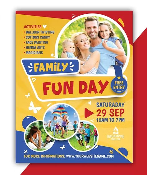 Family Fun Day, Fun Family Activities, Family Event, Event Flyer, Free Fun, Event Poster, Fun Day, Kids Poster, Fun Activities For Kids