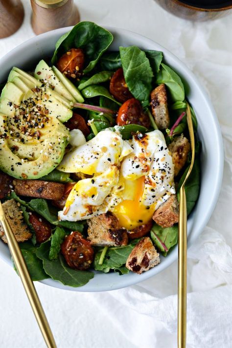 Salad With Poached Egg, Big Salads, Breakfast Salads, Foods Breakfast, Power Salad, Breakfast Salad, Big Breakfast, Food For Health, Gaps Diet