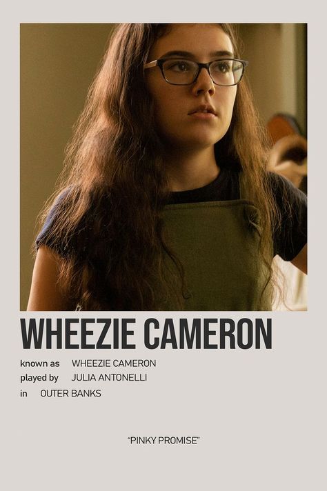 Wheezie Cameron, Minimalist Polaroid Poster, Les Pogues, Character Posters, The Baby Sitters Club, Outer Banks Beach, Film Posters Minimalist, Polaroid Poster, The Pogues