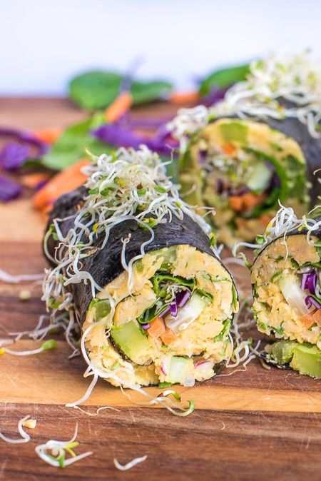 Chickpea Tuna Nori Wraps Recipe Nori Recipe, Nori Wraps, Nori Wrap, Seaweed Wrap, Chickpea Tuna, Edible Seaweed, Kimberly Snyder, Gluten Free Wraps, Lettuce Wrap