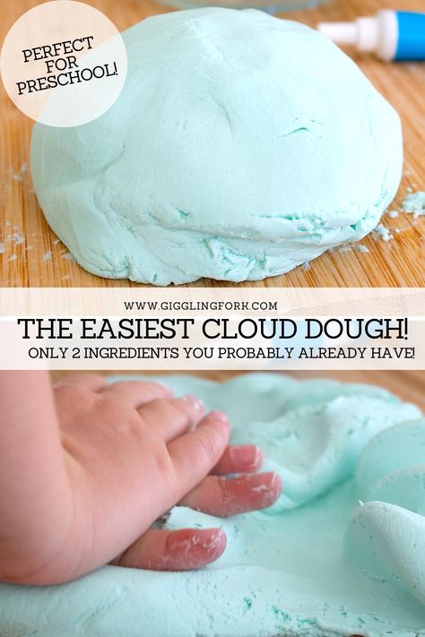 Cloud Dough Fairy Dough, Homemade Kinetic Sand, Vegan Recipes Dinner, How To Make Clouds, Sensory Dough, 2 Ingredient Recipes, Rainbow Rice, Cloud Dough, Two Ingredient