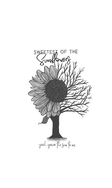 Sweetest Of The Sunflowers Tattoo, Sun To Me Zach Bryan Tattoo, Sun And Sunflower Tattoo, Sun To Me Tattoo, Sweetest Of The Sunflowers, Me Tattoo, Zach Bryan, The Sunflower, Sunflower Tattoo