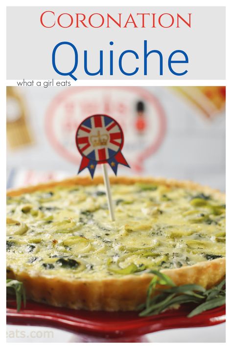 Coronation Quiche Recipe, Coronation Quiche, Coronation Recipes, Coronation Food, King Charles Coronation, Coronation Cake, Great British Food, Spinach Quiche Recipes, Quiche Dish