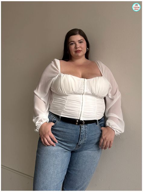 Plus Size Corset Outfits, Plus Size Crop Top Outfit, Corset Top Plus Size, Plus Size Crop Top, Chubby Girl Outfits, Corset Plus Size, Plus Size Corset Tops, Body Positive Fashion, Corset Outfits