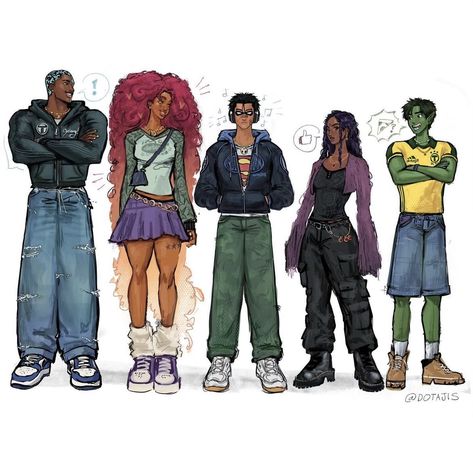 Teen Titans Go Characters, Robin Starfire, Hiro Big Hero 6, Original Teen Titans, Teen Titans Fanart, Teen Titan, Univers Dc, Black Cartoon Characters, Dc Comics Artwork