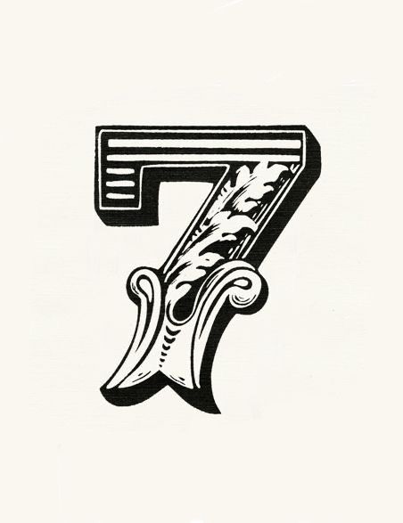 Number Seven Tattoo, Seven Tattoo, Numbers Logo, Seven Logo, 777 Tattoo, Handwriting Logo, 7 Tattoo, Fonts Lettering, Favorite Number