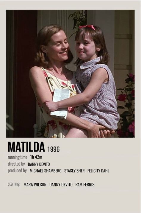 Matilda Movie Poster, Matilda Aesthetic, Matilda Movie, My Sweet Audrina, Tv Posters, Posters Minimalist, Polaroid Posters, Movie Decor, Iconic Movie Posters