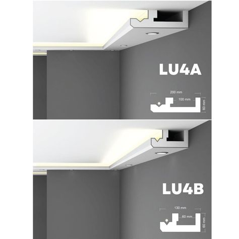 COVING DOWNLIGHT LED PLASTER COATED EPS Ceiling Wall LU4 *PREMIUM* Cornice | eBay Polystyrene Coving, Led Light Strip, Light Strip, Led Light Strips, Cornice, Strip Lighting, Led Light, Hallway, Ceiling