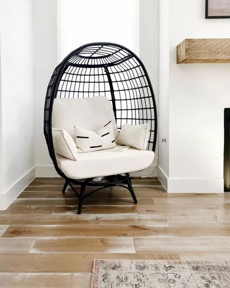 Black Egg Chair, Indoor Chairs, Bedroom Chair, Egg Chair, Hanging Chair, Kingston, Home Renovation, Egg, Dream House