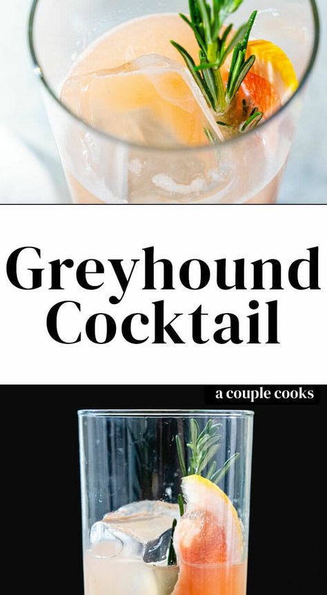 The Greyhound cocktail is a tasty tart cocktail featuring grapefruit juice and gin. Add a salted rim and make a Salty Dog! Here's how to make it. #greyhound #cocktail #recipe #alcohol #party #entertaining Gin And Grapefruit, Grapefruit Plant, Dinner Party Drinks, Recipes Pescatarian, Greyhound Cocktail, Cruise Drinks, Recipes Mediterranean Diet, Classic Gin Cocktails, Cocktail Vodka