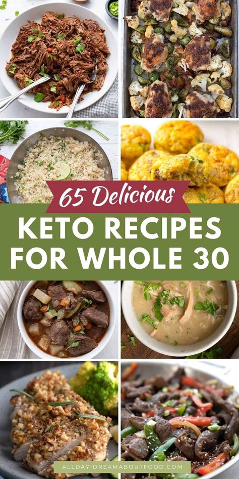 Yes you can do Whole 30 and Keto together. Try these 65 amazing keto-friendly Whole 30 recipes to kickstart your weight loss. Dinner Recipes Whole 30, Keto Whole 30, The Whole 30, Keto Dishes, Healthy Keto Diet, Effective Diet, Whole30 Recipes, Keto Meals, Menu Ideas