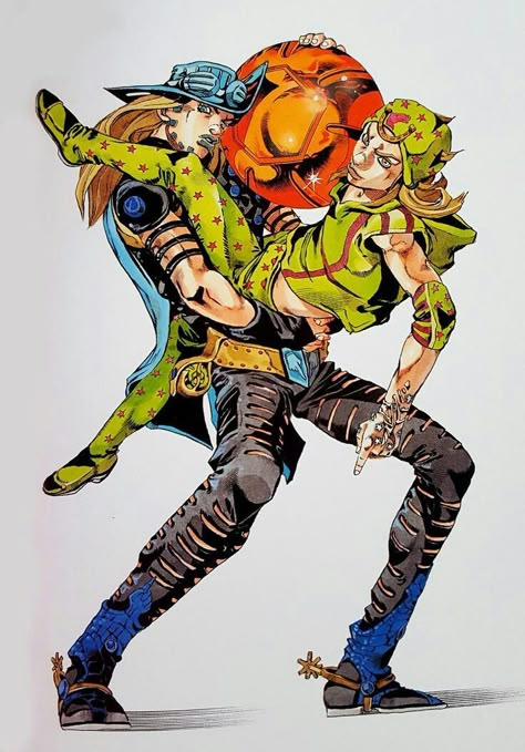 Jjba Official Art, Jojo Official Art, Jojo Poses, Jojo Fashion, Gyro Zeppeli, Jojo Manga, Jojo Pose, Jjba Art, Johnny Joestar