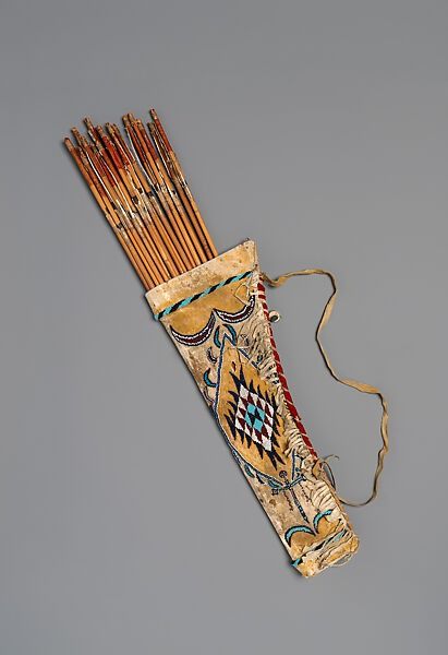 Quiver and arrows | Apache, Native American | The Metropolitan Museum of Art Apache Beadwork, Fenn Collection, Native American Quiver, Primitive Archery, Cherokee Tattoos, Deer Woman, Native American Bow, Native American Art Projects, Apache Native American