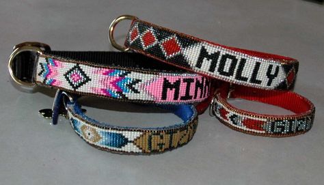 Hand beaded dog collars by Deesbeadeddogcollars on Etsy, $50.00 Dog Beaded Collar, Western Dog Collars, Western Leather Dog Collar, Mexican Dog Collar, Beaded Hat Bands, Beaded Dog Collar, Beaded Hat, Handmade Dog Collars, Beaded Belt