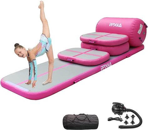 Amazon.com : PPXIA Gymnastics Mat Inflatable Tumbling Mat 4 inches Thickness Air Floor Tumble Air Tumble Mat Set with Pump for Training Cheerleading Home Use Beach : Sports & Outdoors Cheer Mats, Tumbling Mat, Gymnastics Mat, Tumble Mats, Gymnastics Mats, Beach Sports, Tumbling, Cheerleading, Christmas List