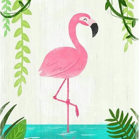 Flamingo drawing illustration Flamingo T Shirt, Deco Surf, Flamingo Illustration, Flamingo Wallpaper, Flamingo Painting, Flamingo Art, Flamingo Party, Flamingo Print, Mini Canvas