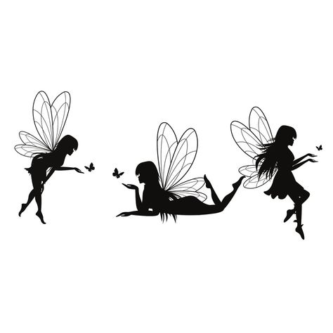 https://www.etsy.com/listing/1489334348/fairy-printable-wall-decor-digital Fairy Silhouette Tattoo, Fairy Outline, Tinkerbell Silhouette, Shadow Fairy, Drawing Silhouette, Fairy Stencil, Pilot Tattoo, Fairy Printable, Fairies Flying