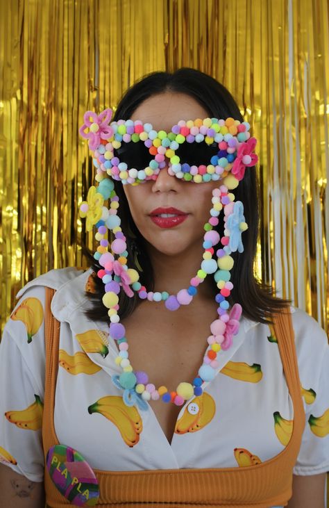 Stunnies made at @imakestagram Pla Pla event. Book into Murwilluncah workshop for May, 2023. Festival Glasses Diy, Crazy Glasses Day At School, Rachel Burke, Birthday Sunglasses, Unicorn Store, Glitzy Glam, Carnaval Costume, Festival Inspo, Crazy Hats