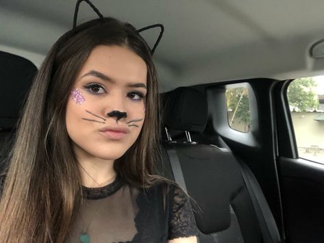 Black Cat Halloween Costume, Kitty Costume, Cat Halloween Makeup, Holloween Makeup, Animal Makeup, Cat Halloween Costume, Angel Images, Cat Costume, Halloween Costume Outfits