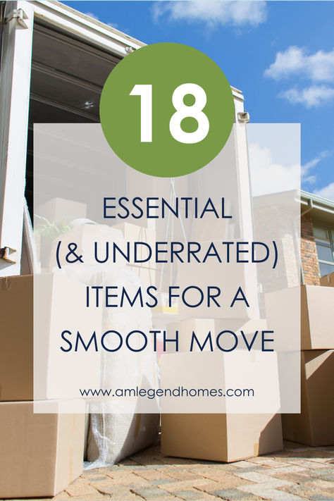 Planning a move? Don’t forget these essential and underrated items for a smooth transition to your new home! Read more tips from American Legend Homes.  Essential moving items | Moving house checklist | Must-have items for moving | Moving day essentials | Best items for moving | Moving tips and tools | Underrated moving supplies | How to pack for moving | Moving house organization | American Legend Homes moving tips Packing A House To Move, Packing List For Moving House, Packing For Moving, House Moving Tips, Packing Supplies For Moving, How To Pack To Move, How To Pack Up A House For Moving, Easy Moving Hacks, How To Begin Packing For A Move