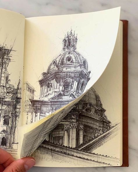 Sketchbook Architecture, Architecture Sketchbook, Architecture Design Sketch, Architecture Drawing Art, Arte Sketchbook, Arte Inspo, Architecture Sketch, Sketchbook Art Inspiration, Art Drawings Sketches