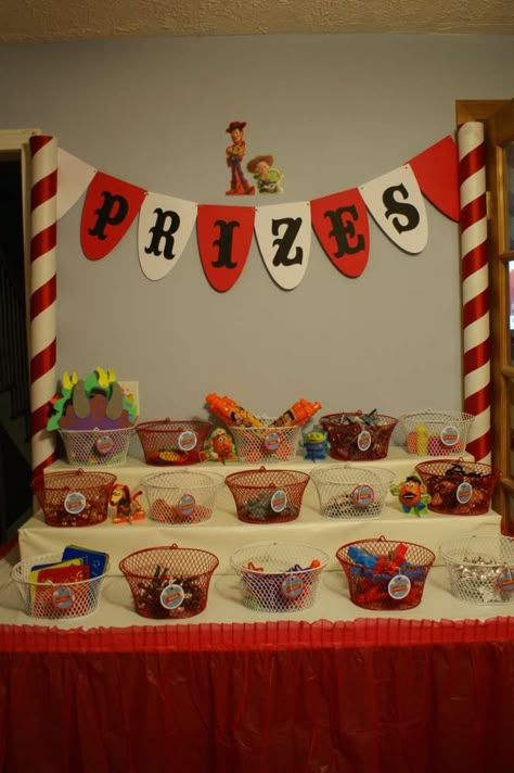 Toy Story Midway Mania Carnival Birthday Party Ideas | Photo 8 of 32 | Catch My Party Carnival Birthday Party Ideas, Carnival Birthday Party Theme, Fall Carnival, Carnival Birthday Party, Circus Carnival Party, Carnival Decorations, Kids Carnival, Carnival Themed Party, Circus Birthday Party