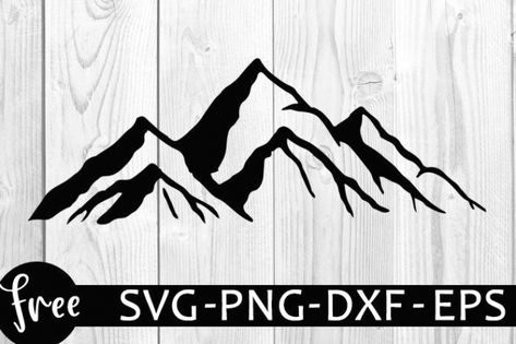 Free Mountain Svg Files For Cricut, Mountain Cricut Design, Mountain Svg Free Cricut, Mountain Svg Free, Alaska Svg, Mountain Stencil, Silhouette Cameo Shirt, Mountains Svg, Cricut Svg Files Free