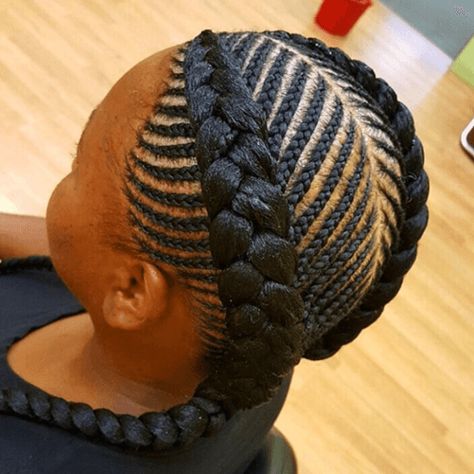 2 Goddess Braids with Weave | New Natural Hairstyles South African Hairstyles, Goddess Braid Styles, Ghana Braids Hairstyles, Kid Braid Styles, African Hair Braiding Styles, Pelo Afro, Goddess Hairstyles, Cool Braid Hairstyles, Girls Hairstyles Braids